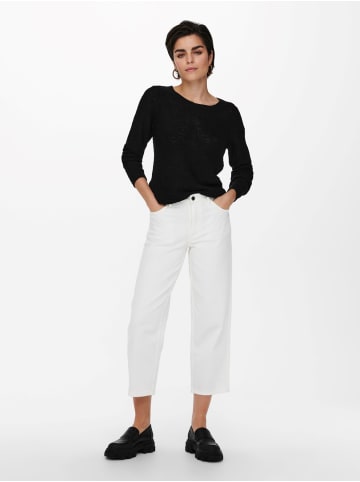 ONLY Einfarbiger Basic Strickpullover ONLGEENA in Schwarz