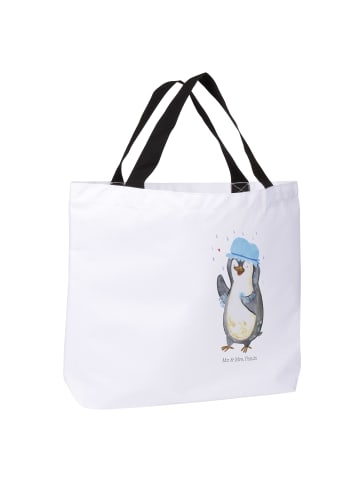Mr. & Mrs. Panda Shopper Pinguin Duschen ohne Spruch in Weiß