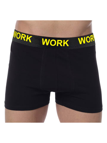 Cotton Prime® 4er Pack Boxershorts Hipster WORK in schwarz