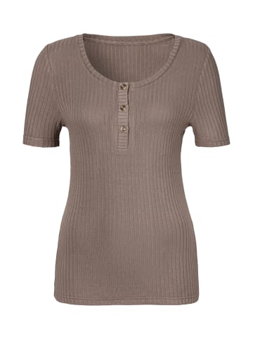 LASCANA T-Shirt in taupe