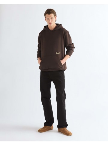 Wrangler Kapuzenpullover Embroidery in Chocolate Torte