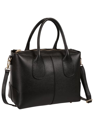 Toscanto Toscanto Umhängetasche, Handtasche Leder schwarz ca. 32cm