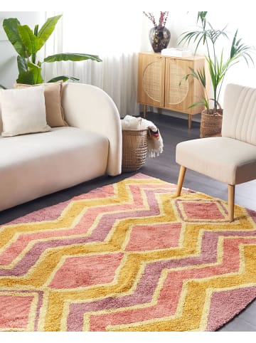 Beliani Kurzflor CANAKKALE in Bunt/Gelb/Lila - (W) 160 x (H) 1.5 x (L) 230 cm