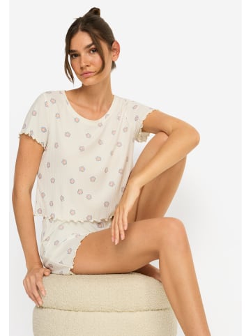 LSCN BY LASCANA Shorty in ecru bedruckt