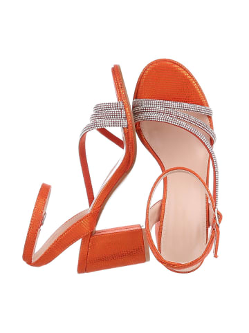 Ital-Design High-Heel Sandalette in Orange