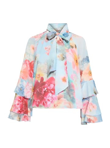 Vera Mont Chiffonbluse mit Volant in Blue/Rosé