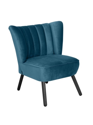 others SESSEL Kadisha Bezug Samtvelours Buche schwarz lackiert / petrol