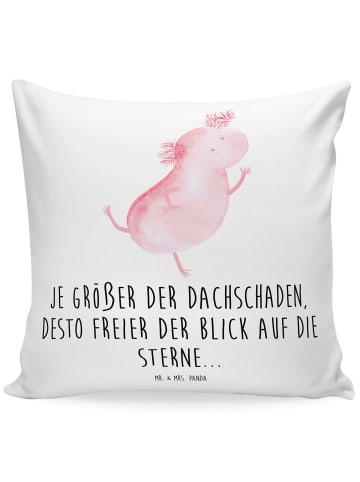Mr. & Mrs. Panda Kopfkissen Axolotl Tanzen mit Spruch in Weiß