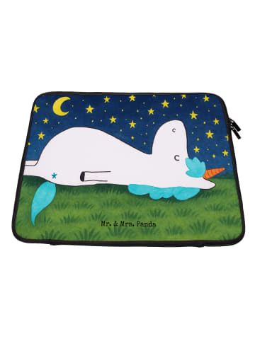 Mr. & Mrs. Panda Notebook Sleeve Einhorn Sternenhimmel Design oh... in Weiß