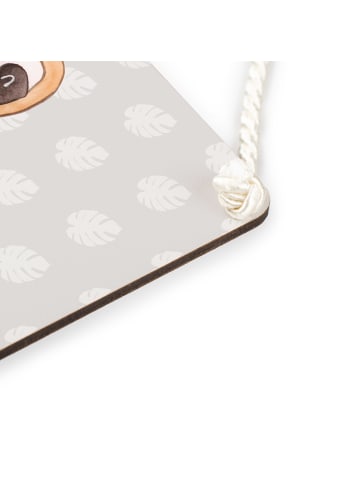 Mr. & Mrs. Panda Türschild Faultier Pärchen ohne Spruch in Grau Pastell