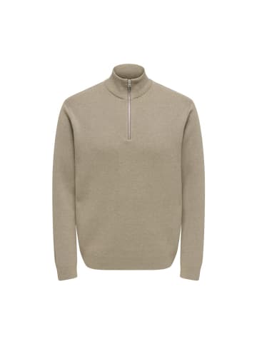 Only&Sons Pullover in desert taupe