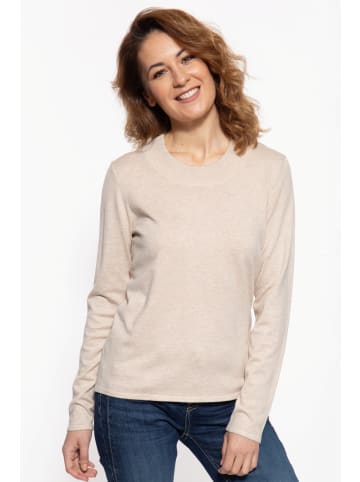 ATT Jeans ATT Jeans Basic Pullover mit Rundhals-Ausschnitt in sand