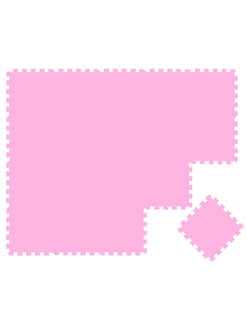 LittleTom 18 Teile Puzzlematte ab 0 Jahren 30x30x1cm in Rosa