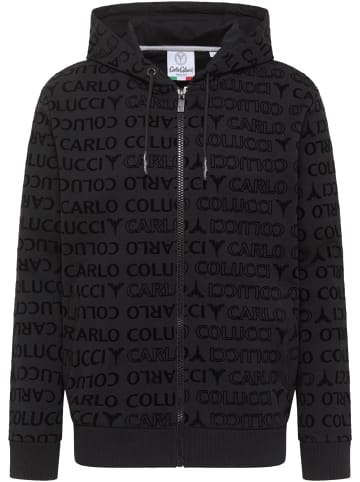 Carlo Colucci Sweatjacke Di Vito in Schwarz