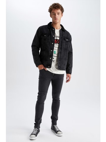 DeFacto Jeansjacke SLIM FIT in Schwarz