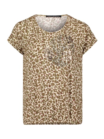 Betty Barclay Printshirt mit Gummizug in Beige/Khaki