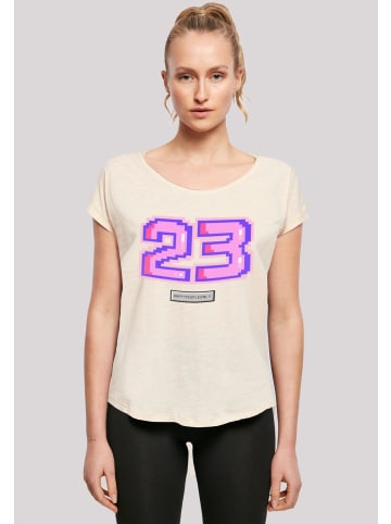 F4NT4STIC Long Cut T-Shirt Pixel 23 pink in Whitesand