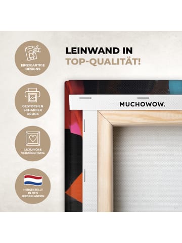 MuchoWow Leinwand bilder Buntes Porträt (BxH)