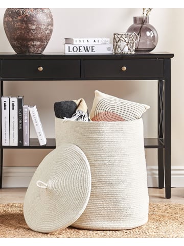 Beliani Korb SILOPI in Weiß - (W) 44 x (H) 52 x (L) 44 cm