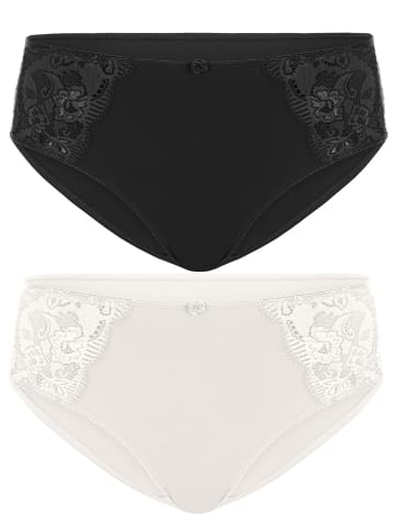 SUSA 2er Pack Slip Latina in champagner schwarz