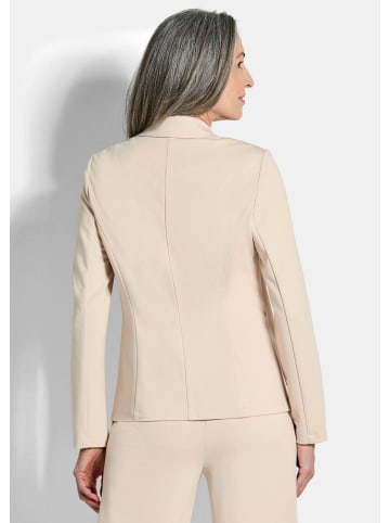 GOLDNER Viskoseblazer mit Reverskragen in stein