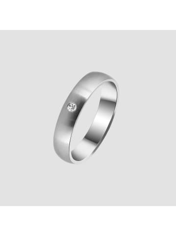 Adeliás Damen Ring aus Edelstahl mit Strass Steinchen in silber