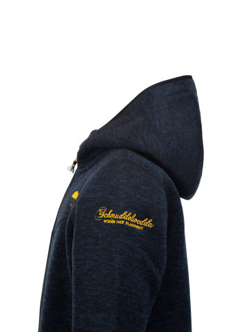 Schmuddelwedda Mädchen Strickfleecejacke in Marine Melange
