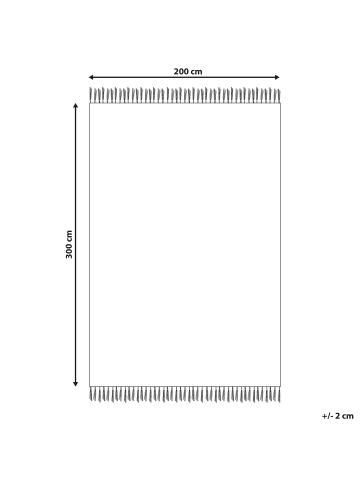 Beliani Kelim LORUT in Bunt/Rot/Braun - (W) 200 x (L) 300 cm