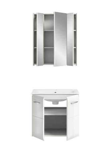 ebuy24 Badmöbelset Ice (2-teilig) Weiß 60 x 46 cm