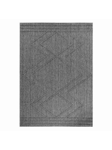 KADIMA DESIGN Teppich Outdoor Waschbar Boho CORTINA Strapazierfähig OEKO-TEX Balkon in Grau