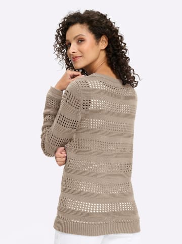 Heine Ajourpullover in sesam