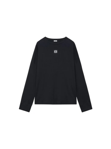 Loewe Oversize Langarm T Shirt schwarz