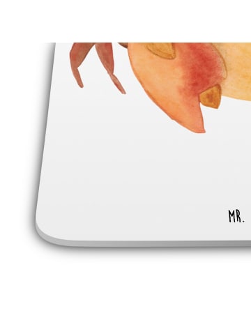 Mr. & Mrs. Panda Tischuntersetzer Sternzeichen Krebs ohne Spruch in Weiß