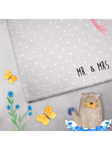 Mr. & Mrs. Panda Handtuch Axolotl Tanzen ohne Spruch in Grau Pastell