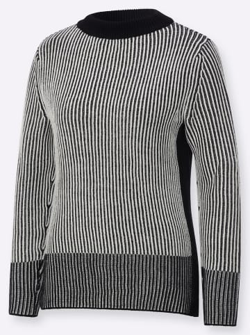 creation L Pullover in ecru-schwarz