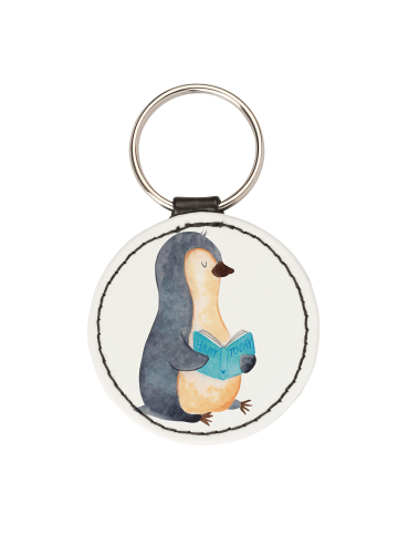 Mr. & Mrs. Panda Taschenanhänger Pinguin Buch ohne Spruch in Weiß
