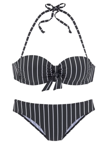 Vivance Bügel-Bandeau-Bikini in schwarz-weiß