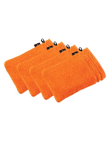 Vossen 4er Pack Waschhandschuh in orange