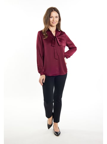 usha BLACK LABEL Langarm Bluse in Weinrot