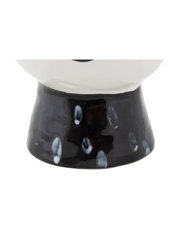 Mauro Ferretti Schwarz-weiße Porzellanvase Ø 14x18 cm