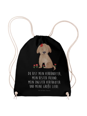 Mr. & Mrs. Panda Sportbeutel Hund Dame mit Spruch in Schwarz