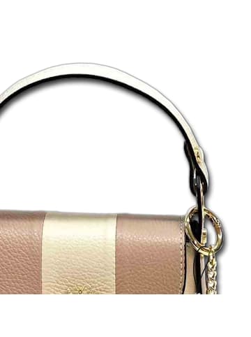 Florence Florence Umhängetasche Leder beige, rosa ca. 19cm