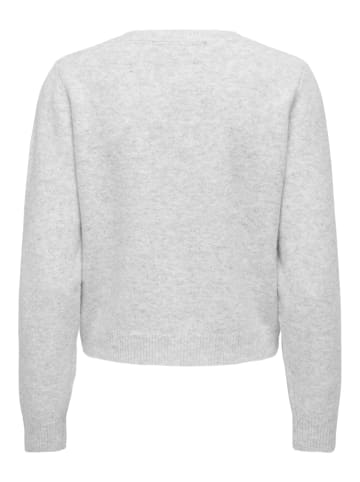 JDY Strickjacke in Light Grey Melange