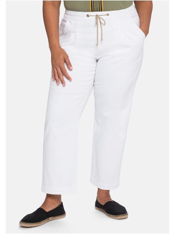 sheego Joggpants in white Denim