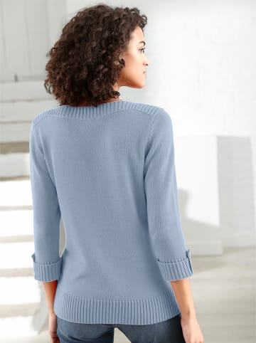 WITT WEIDEN 3/4 Arm-Pullover in eisblau