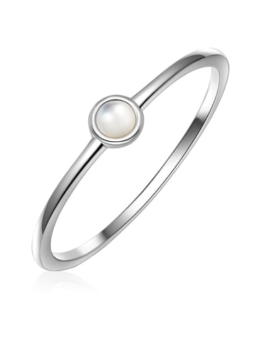 Glanzstücke München Ring aus Sterling Silber mit Perlmutt in silber