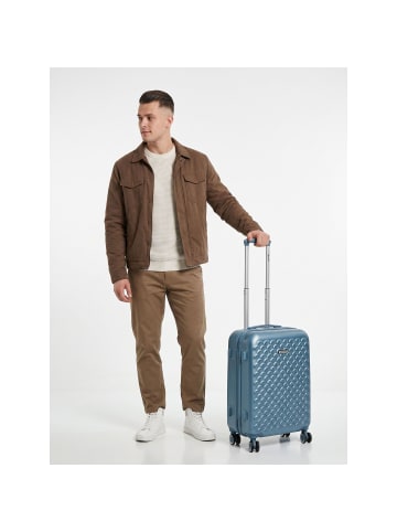 5823 4 Rollen Kabinentrolley S 53 cm mit Dehnfalte blau