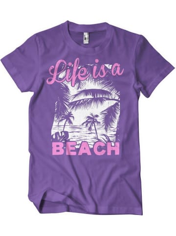 Hybris T-Shirt "Life Is A Beach T-Shirt" in Lila