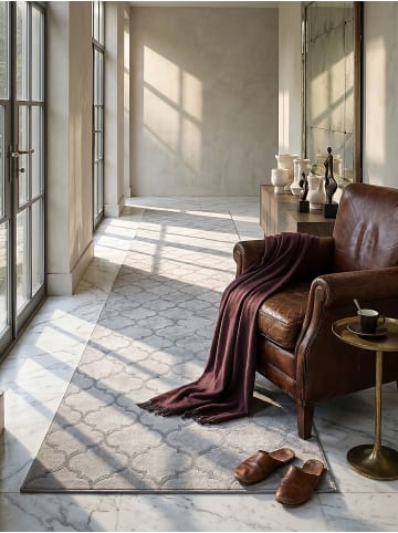 KADIMA DESIGN Läufer Orientalisch pflegeleicht Wohnzimmer Schlafzimmer Flur Wohnraum in Grau