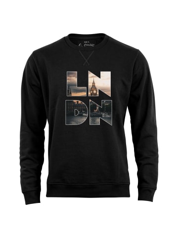 Cotton Prime® Sweatshirt Skyline  London - Weltenbummler Kollektion in Schwarz